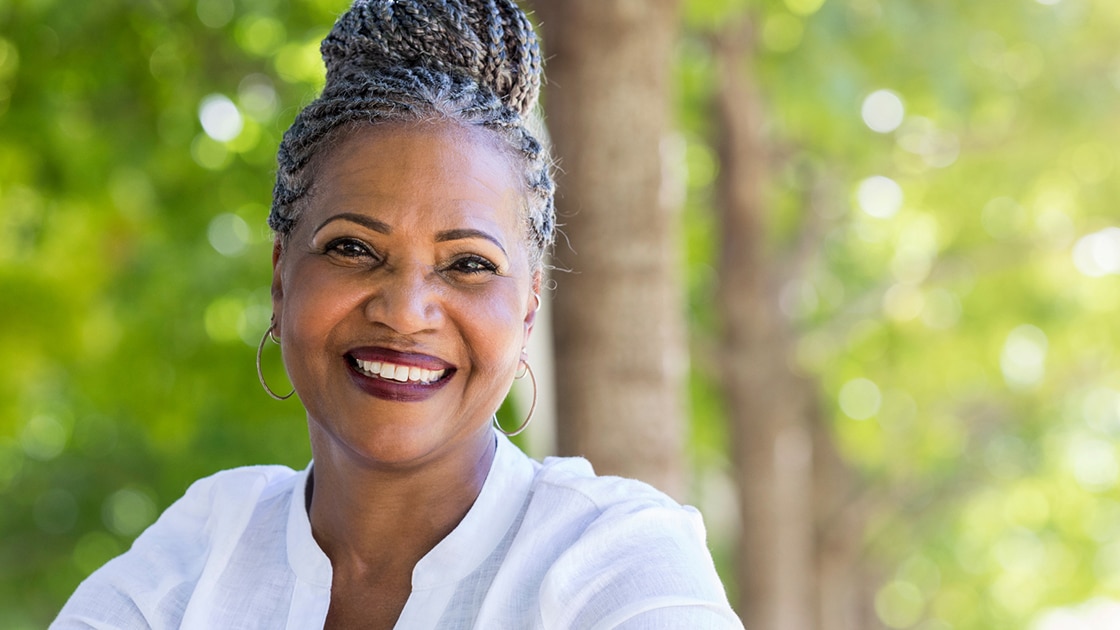 Smiling Woman Outdoors