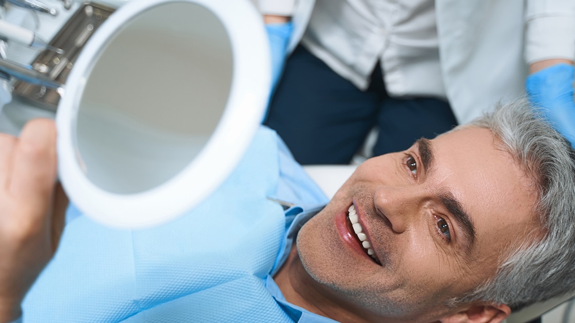 Man Looking in MIrror