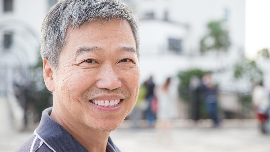 Smiling Man in the City